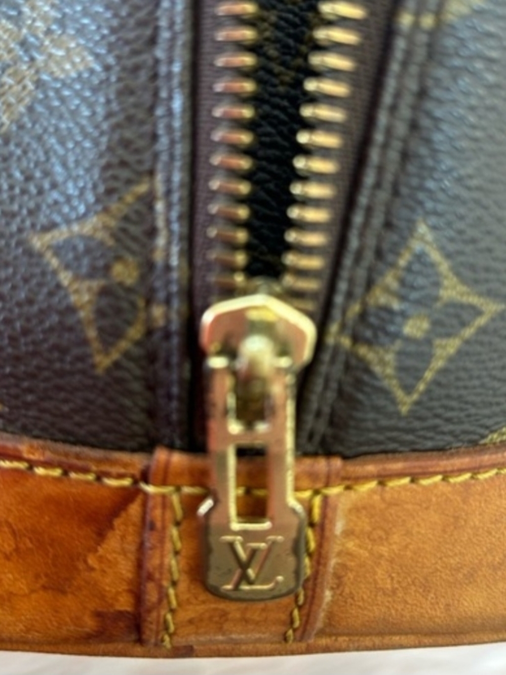 Louis Vuitton Monogram Zip Tote in Brown and Tan - Picture 3 of 7